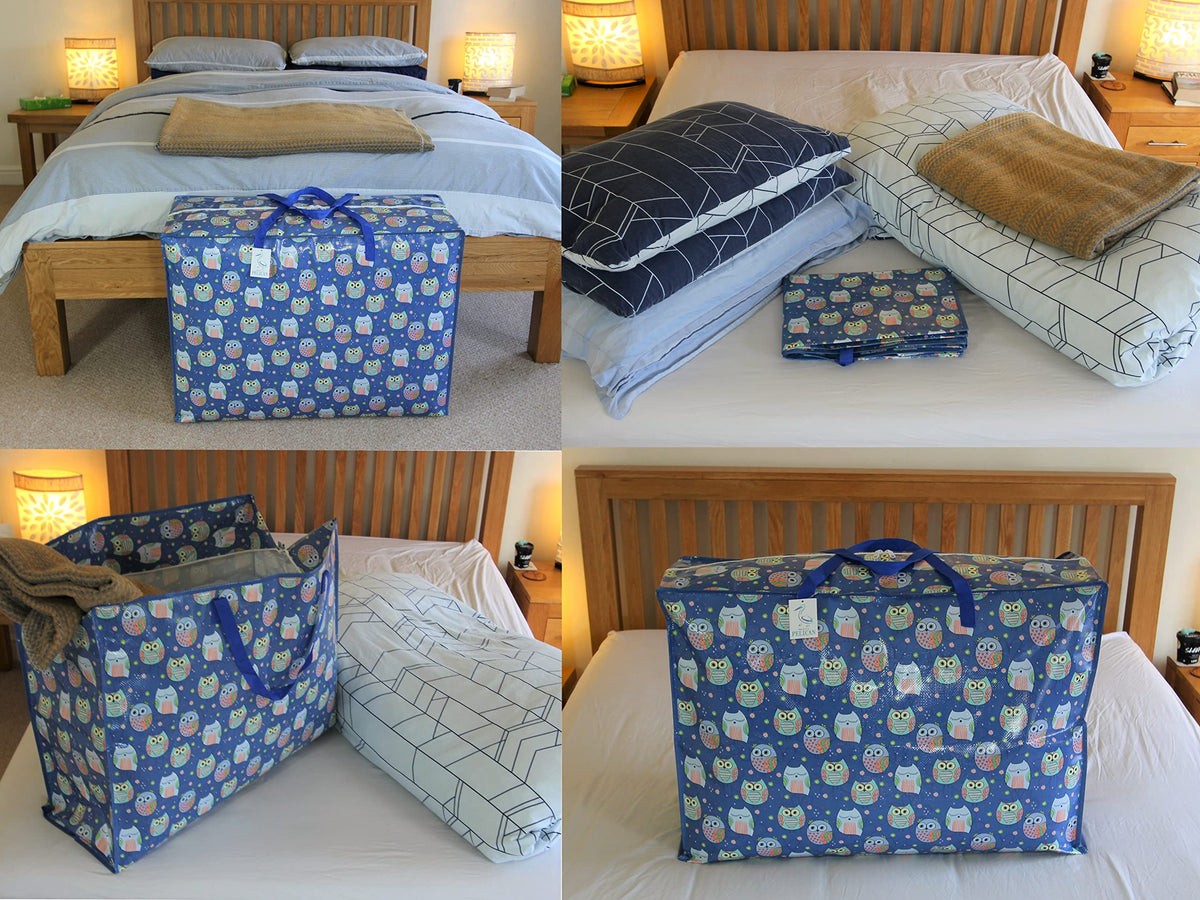 Storage Bags, 115 ltr 1x Pack, Sleepy Owls print