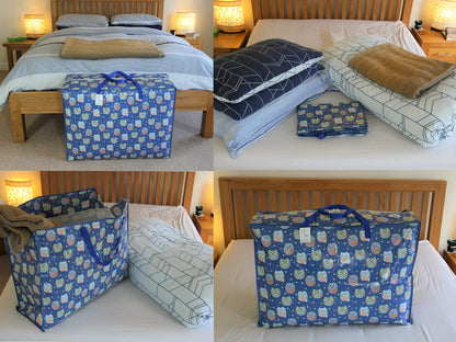 Storage Bags, 115 ltr 1x Pack, Sleepy Owls print