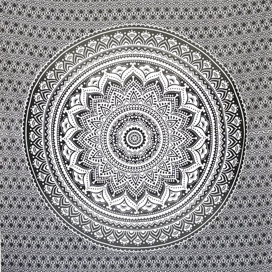 MOMOMUS Sandfree Extra Large Beach Towels for Adults - Mandala Style, Lightweight and Familiar - Sandproof Beach Blanket - Grey, 210 x 230 cm