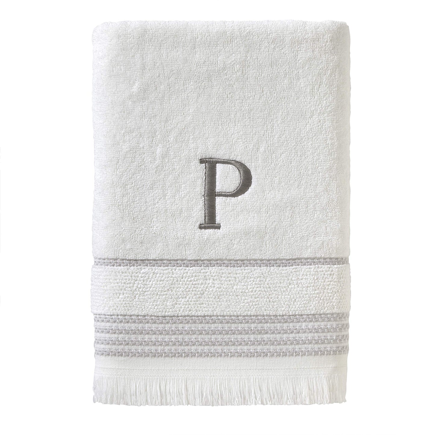 SKL Home Bath Towel, P, Cotton, White, 28x54