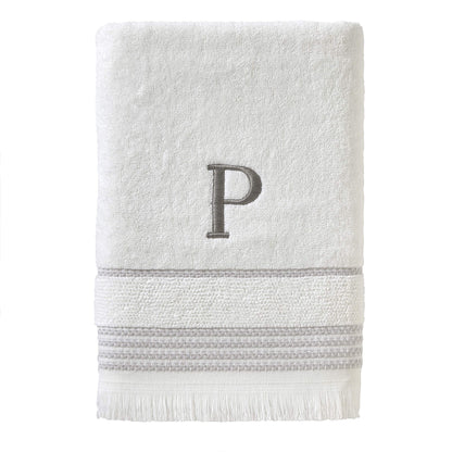 SKL Home Bath Towel, P, Cotton, White, 28x54