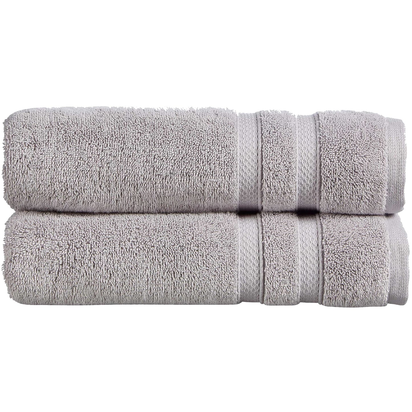 Christy Chroma Grey Bath Towels | Set of 2 | Highly Absorbent Heavyweight 675GSM | Bold and Bright | Soft Velvety Smooth Bathroom Shower Towels | 100%