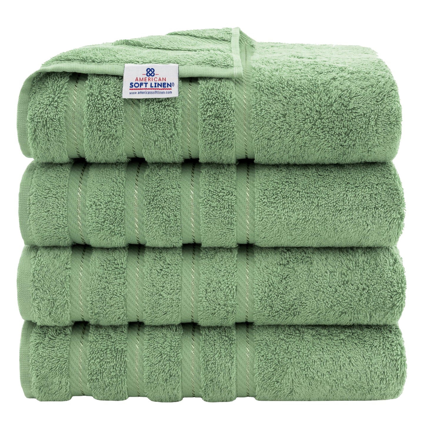 American Soft Linen, 4 Piece Bath Towel Set, 100% Turkish Cotton 27 in 54 in Bath Towels for Bathroom, Soft Absorbent Bath Towels Extra Large, Hotel