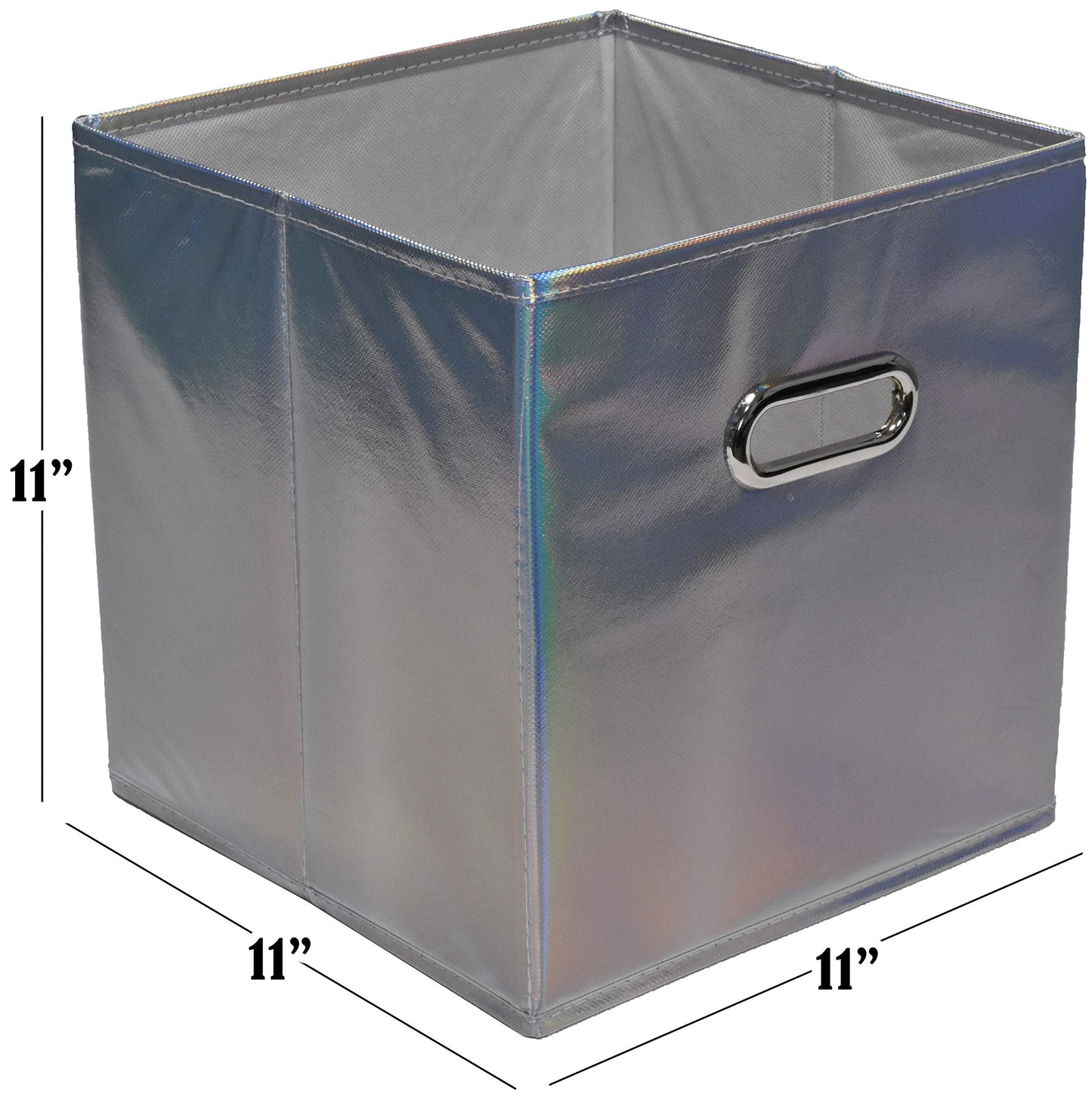 Handy Laundry Foldable Cube Storage Bins - 6 Pack Decorative Fabric Storage are Collapsible & Great Organizer for Shelf, Closet