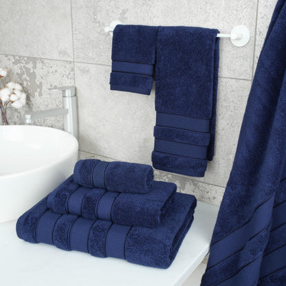American Soft Linen Bath Towel Set Luxury Salem Collection 100% Turkish Combed Cotton 6 Piece Towel Set Soft and Absorbent 2 Bath Towels 2 Hand