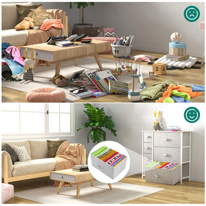 YITAHOME Chest of Drawers, Non-Woven Fabric 7-Drawer Storage Organizer Unit for Bedroom Living Room Closet, Sturdy Steel Frame, Easy Pull Fabric Bins