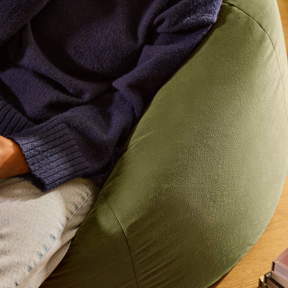icon Kingston Velvet Bean Bag with Filling Included, Green