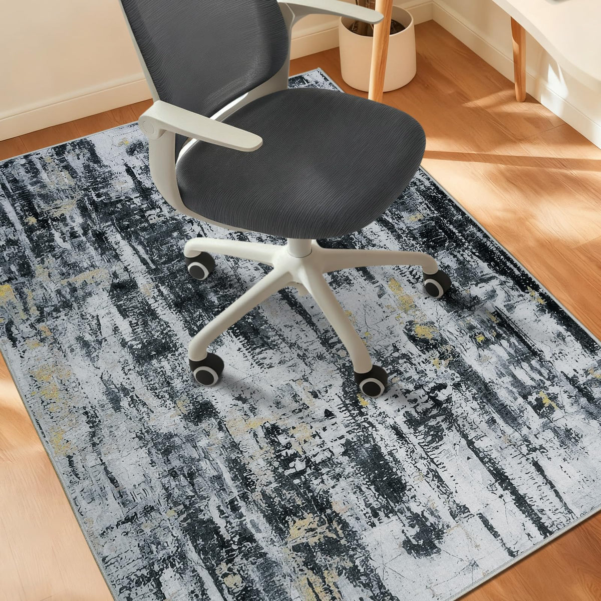Homcomodar Office Chair Mats for Hardwood Floor 90x120cm Computer Chair Mat for Home and Office Floor Mat for Office Chair Non Slip Rubber Mats