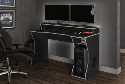 Birlea Enzo Gaming desk, black & Silver