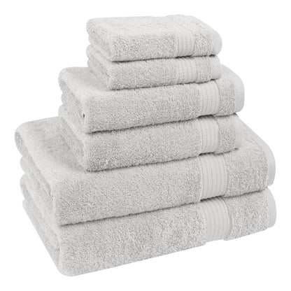 Cotton Paradise 6 Piece Towel Set, 100% Turkish Cotton Soft Absorbent Towels for Bathroom, 2 Bath Towels 2 Hand Towels 2 Washcloths