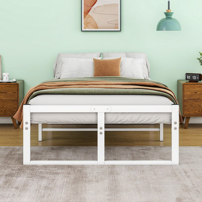 VECOCHO Bed 120 x 200 cm, Double Bed Frame with Metal Slatted Base, 32 cm High Storage Space, Black