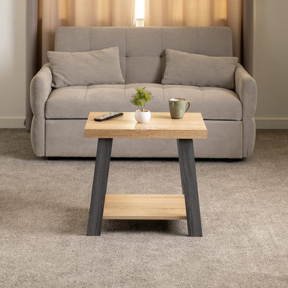 Seconique Eddie Side Table in Grey/Sonoma Effect