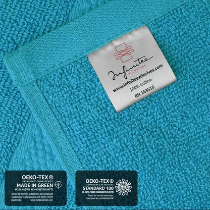 Infinitee Xclusives 100% Cotton Luxury Wash Cloths for Showering - 12 Pack