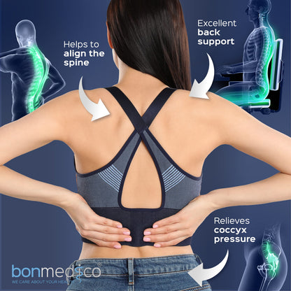 bonmedico Gel Memory Foam Seat Cushion for Office Chair & Car