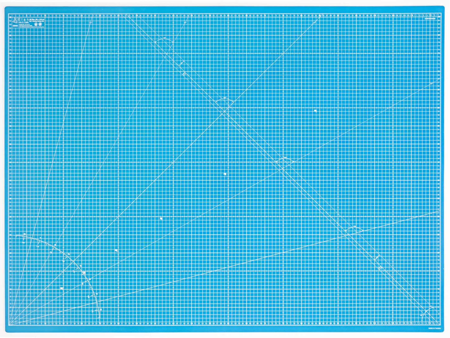 Elan A0 Cutting Mat Blue, 5-Ply Hobby Board for Crafts 120X90 CM, Extra Large Self Healing Cutting Mat A0, Extra Large Craft Board Blue