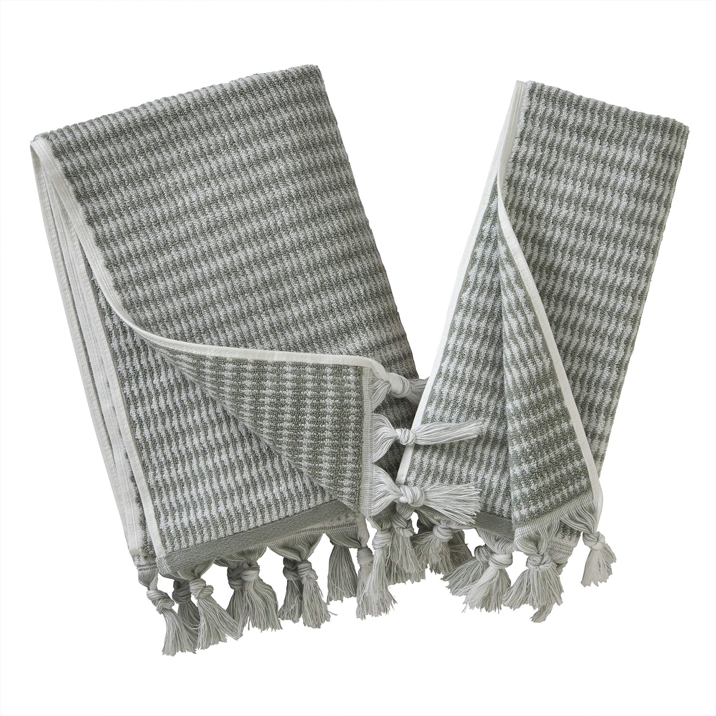SKL Home Longborough 100% Turkish Cotton Hand Towel Set, 16x26, Sage