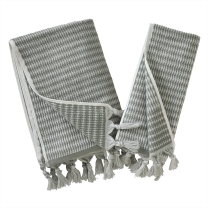 SKL Home Longborough 100% Turkish Cotton Hand Towel Set, 16x26, Sage