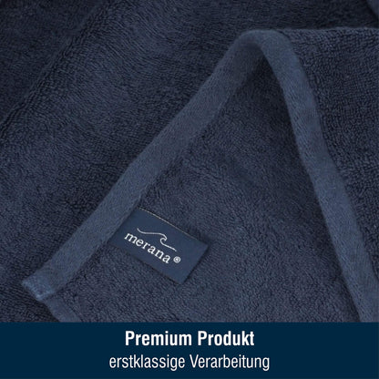 Merana Rome Washcloth Set Absorbent Soft and Lint- Terry Wash Gloves Luxury Quality Heavy Organic Cotton 590 GSM Pacific Blue, 4 x Wash Mitt