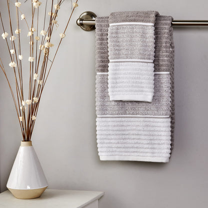 SKL Home by Saturday Knight Ltd. Planet Ombre 2 Pc Hand Towel Set, Taupe