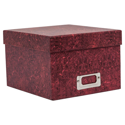 Hampton Frames | Photo Storage Box | 700 Capacity, 5x7 Inch, Red, Rectangular | Acid & Lignin Free, Stackable, Divider Cards