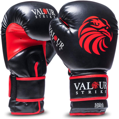 Valour Strike Boxing Gloves for Men Women Ladies | Set in Ounce 16oz 14oz 12oz 10oz 8oz for Pro Sparring Kickboxing MMA Muay Thai | EAGLE FORCE CV-10Z