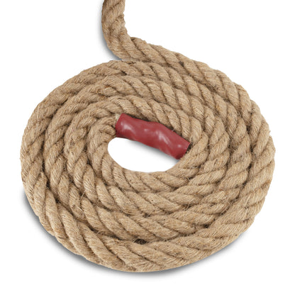 EMEKIAN 30mm Natural Thick Jute Rope, 15M Twisted 4 Strand Fiber Hemp Rope, Strong Jute Twine String for Gardening, Craft, Bundling, Camping,