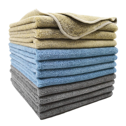 POLYTE Microfibre Cleaning Cloth (35x35 cm, 12 Pack, Professional)