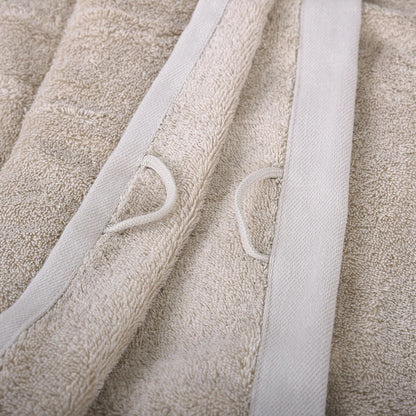Klaus Herding GmbH Tom Tailor Guest Towels, Set of 6, 30 x 50 cm, 100% Cotton/Terry Towels, with Hanger and Label with Logo, Colour Bath Towel Beige