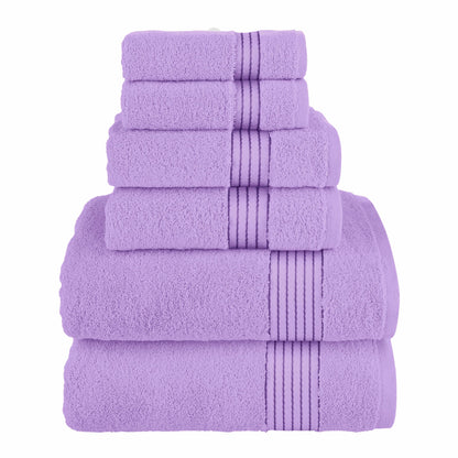 Elegant Comfort Premium Cotton 6-Piece Towel Set, Includes 2 Washcloths, 2 Hand Towels and 2 Bath Towels, 100% Turkish Cotton