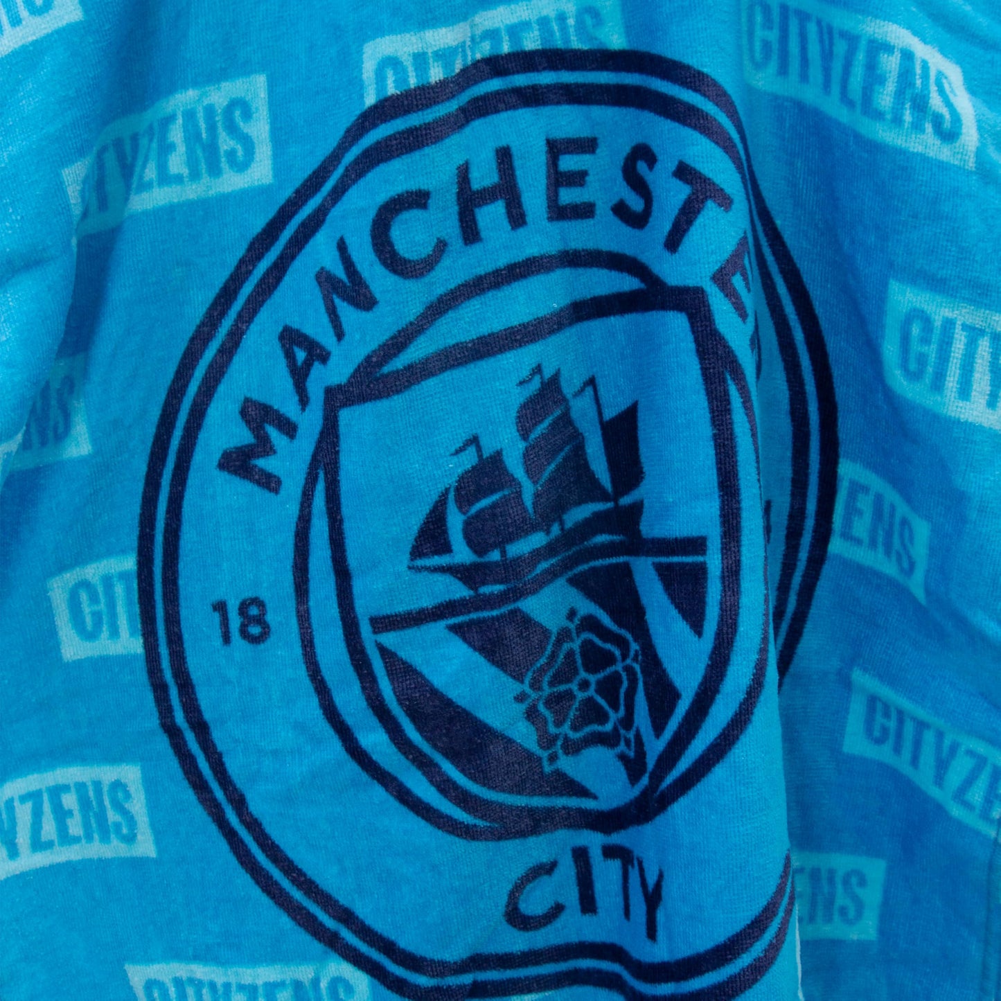 Manchester City FC Officially Licenced Hooded Towel Poncho | Super Soft Feel, Boots Design | Swimming Changing Robe Perfect The Home, Bath & Beach