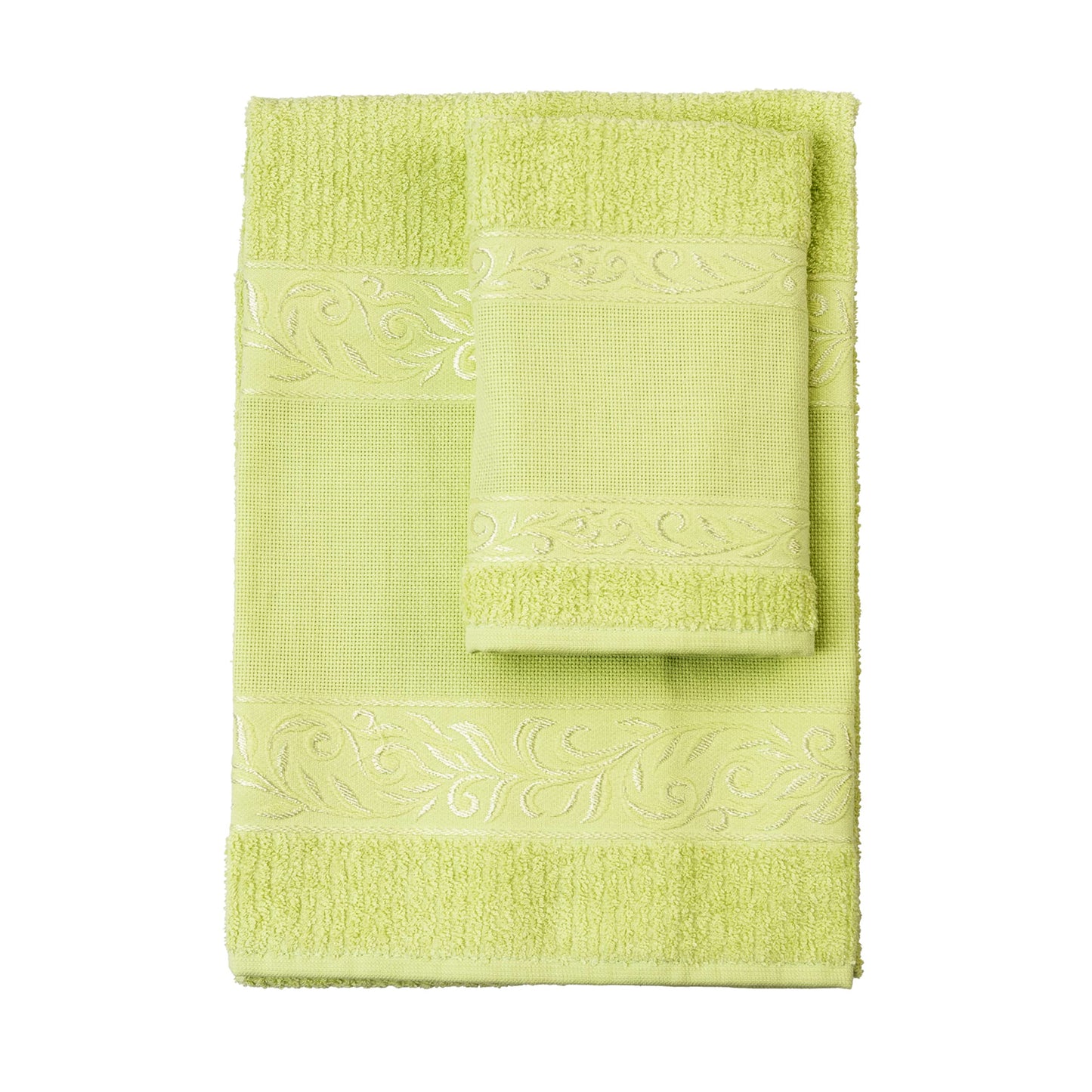 FILET - Guest Towel Set with Aida Insert to Embroider, Made of 100% Cotton Terry Towelling, Soft and Absorbent, Skin-Friendly, 100% Made in Italy,