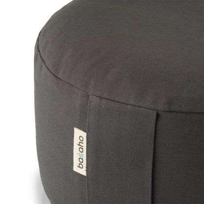 basaho WHEEL Zafu Meditation Cushion | Organic Cotton | Buckwheat Hulls | Removable Washable Cover (Leaf)