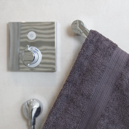 ALCLEAR set of terry hand towels, range of soft and highly absorbent towels, OEKOTEX 100 certified, 5 colours & 5 sizes, colour: ANTHRACITE