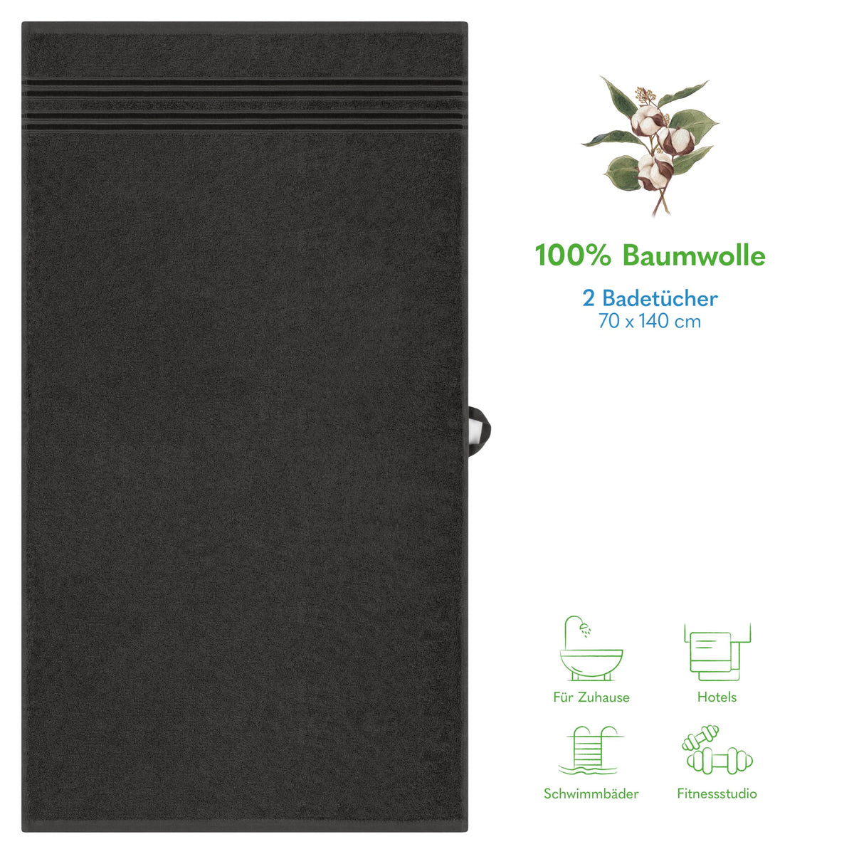 Hammetex Bathrobe 100% Cotton Unisex for Men and Women Quality 400 g/m² Quality Soft Absorbent Terry Towelling Bathrobe for Couples with Pockets