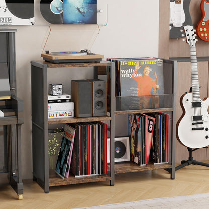 Ornestia 3 Tier Record Player Stand,Turntable Stand for Living Room,Black