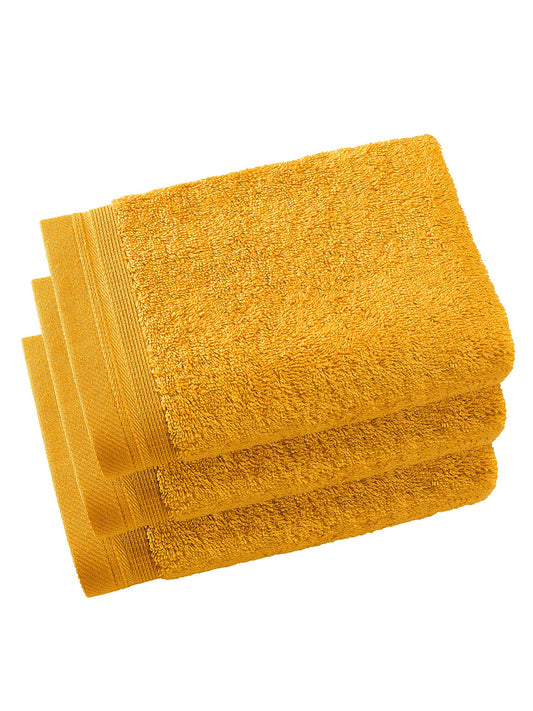 De Witte Lietaer Contessa Luxe Guest Towels, Cotton, Gold, 40 x 60 cm, Pack of 3