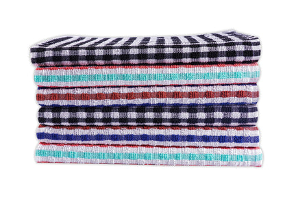QUALITY HOME TEXTILES 100% CottonTerry Towelling Tea Towels with Hanging Loop | Pack of 3| Kitchen Hand Towels Dish Cloth Super Absorbent Soft Touch