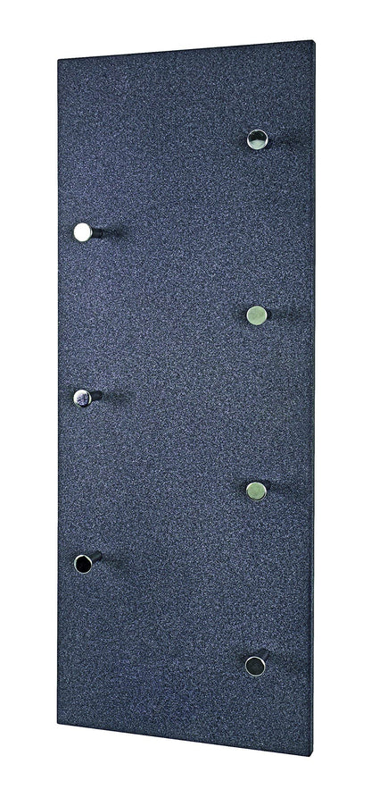 HAKU Wardrobe Chrome, Granite Finish, MDF, Metal - Dim.: W 80 cm X H 30 cm X D 6 cm, Style: Modern