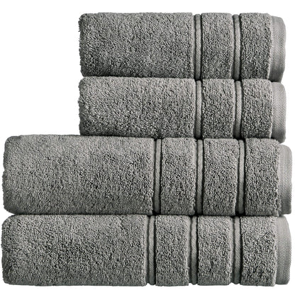 Christy Antalya Large Bath Towels | Set of 4 | 100% Turkish Cotton | 600GSM | Soft Plush Luxury Towel Set | 2 Bath Towels 2 Hand Towels | Quick Dry