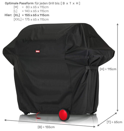 BARTSTR Premium Grill Cover 140 x 65 x 115
