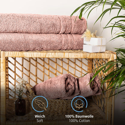 Komfortec Jumbo Bath Towels, 100% Cotton, Quick Dry, 80x200, Pink