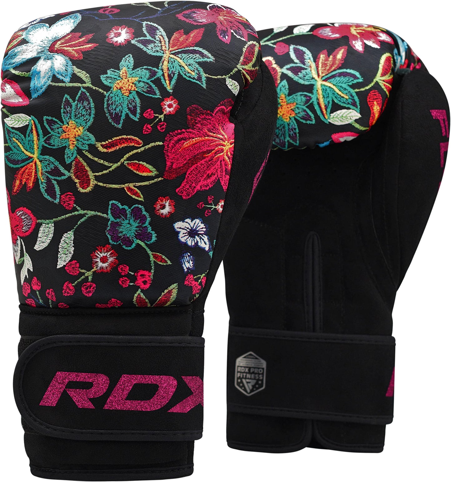 RDX Women Boxing Gloves for Training, Muay Thai  Flora Skin Ladies Mitts for Sparring, Kickboxing - Good for Punch Bag, Focus Pads and Double End