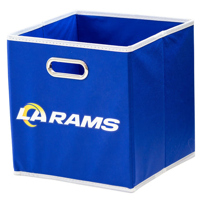 Franklin Sports NFL Los Angeles Rams Collapsible Storage Bin NFL Folding Cube Storage Container Fits Bin Organizers Fabric NFL Team Storage Cubes One