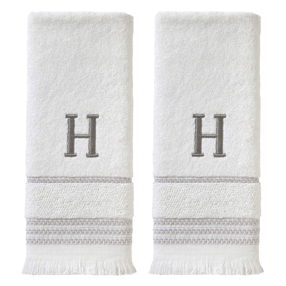 SKL Home Hand Towel Set, H, Cotton, White, 16x26