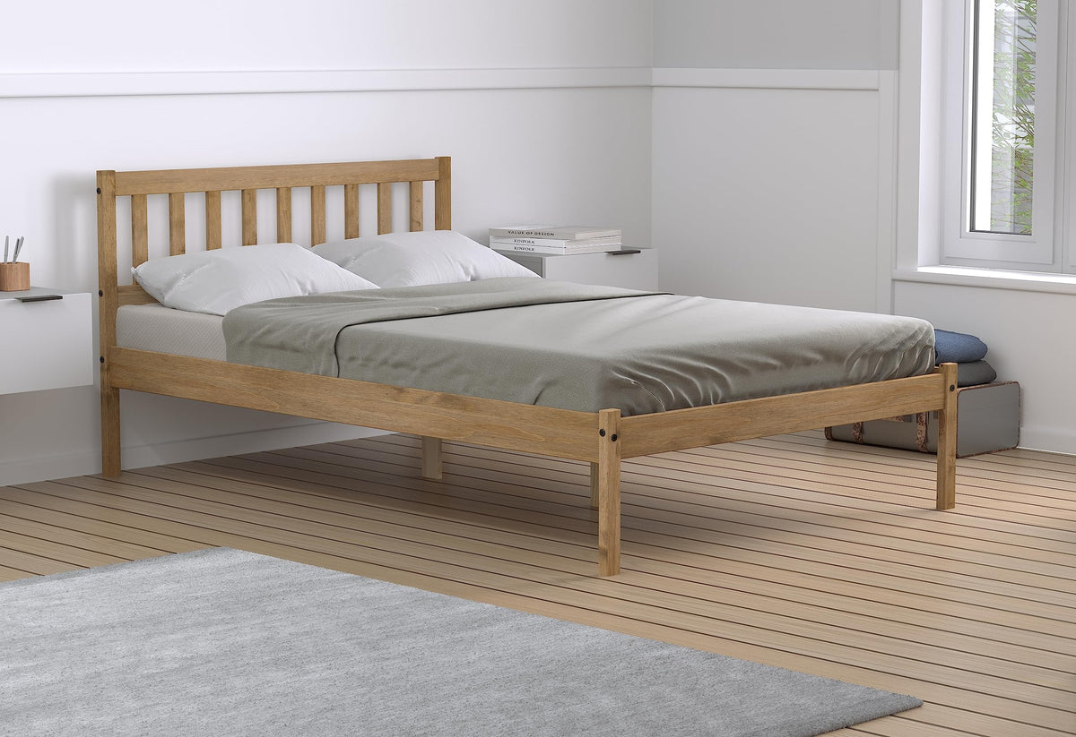 Birlea Pine Small Double Bed Frame 4FT Bedstead Lisbon Rustic Corona Solid Pine