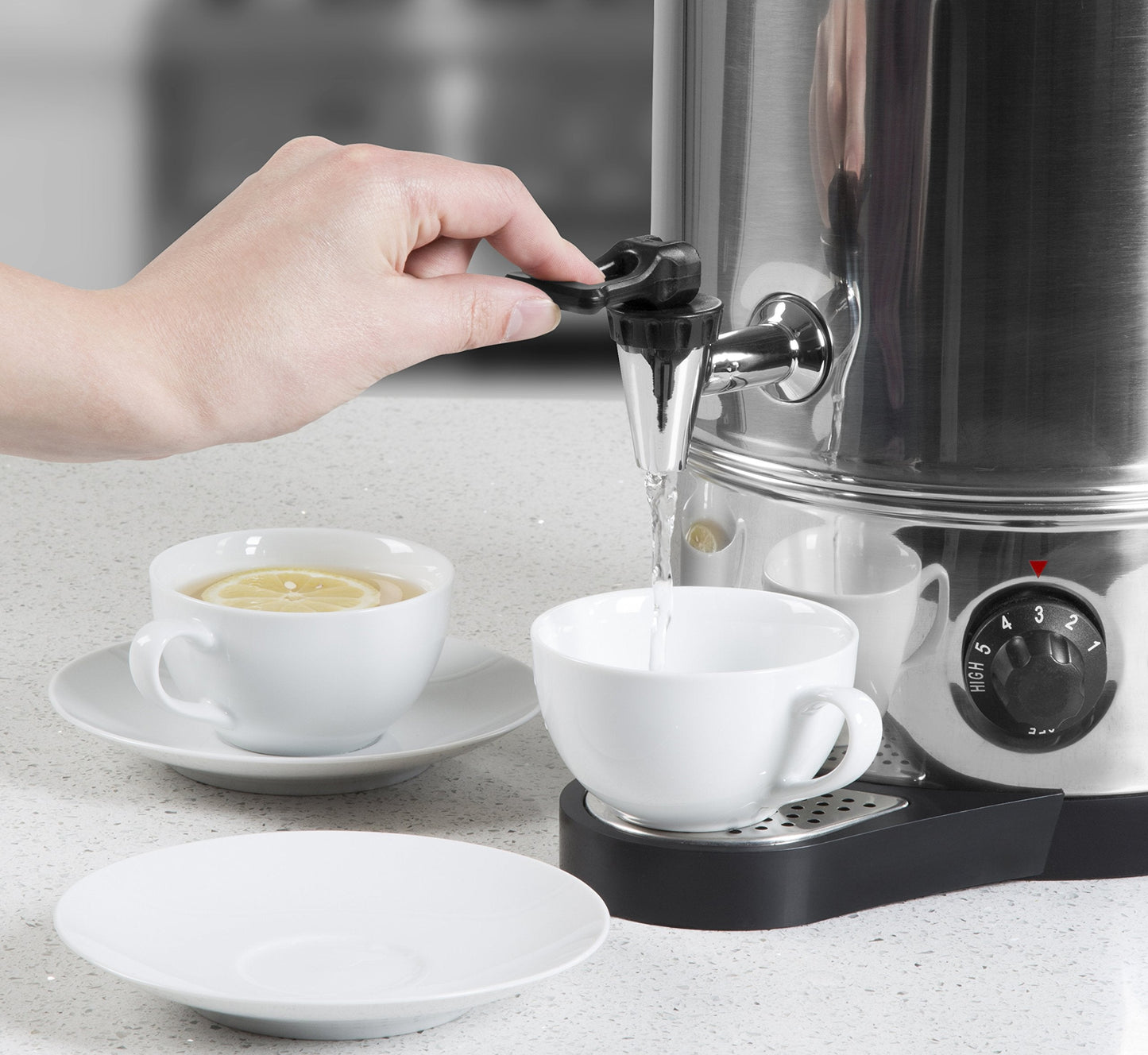 Swan SWU8L Catering Urn with Automatic Temperature Control, Drip Tray, 8L, 1600W, Stainless Steel