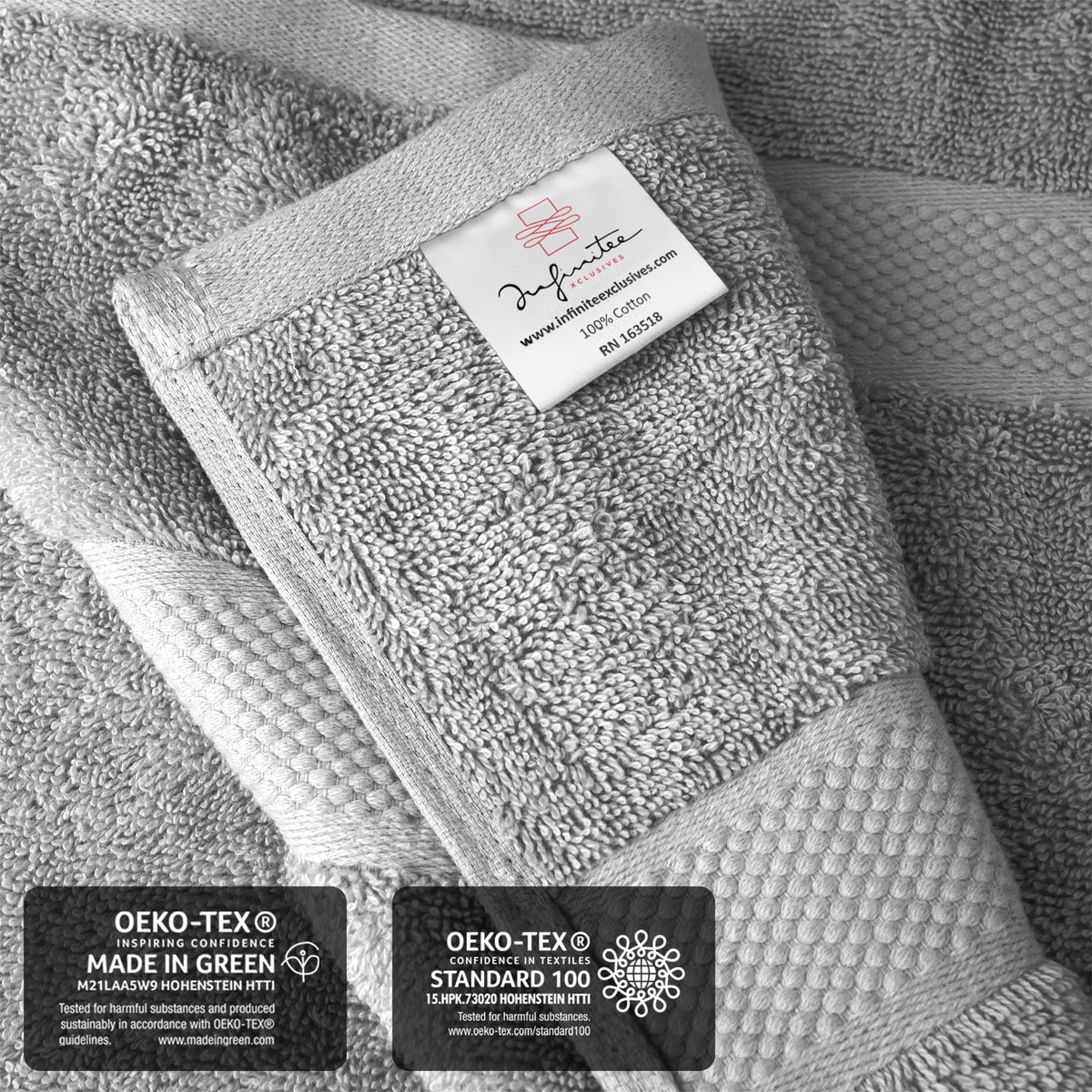 Infinitee Xclusives Bath Sheets Extra Large - 2 Pack, 600 GSM - 90 x 180 cm