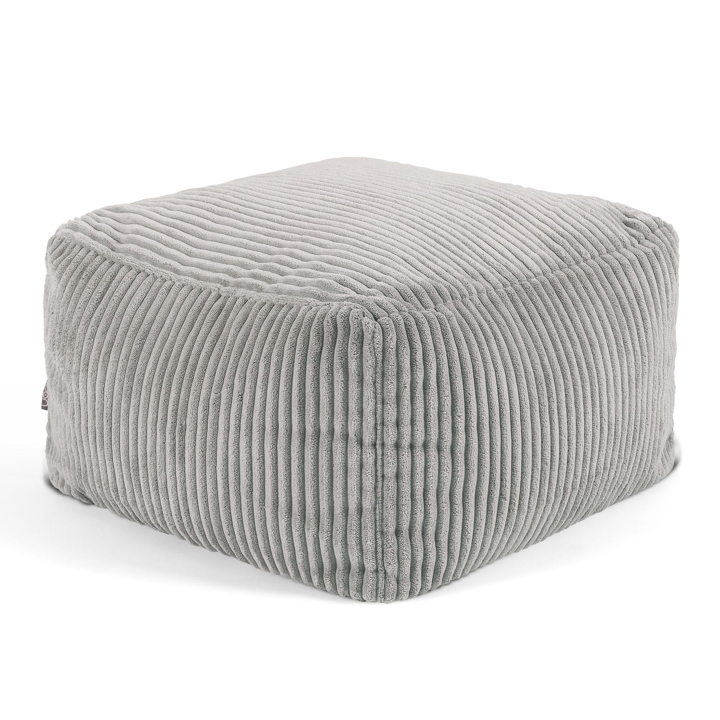 icon Amara Small Cord Bean Bag Footstool with Filling Included, Grey