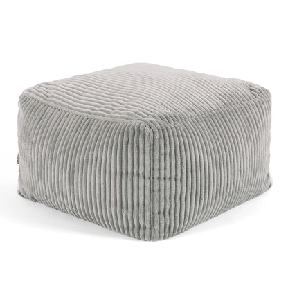 icon Amara Small Cord Bean Bag Footstool with Filling Included, Grey