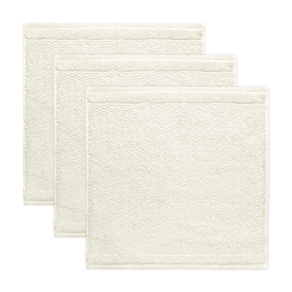 Frottana Pearl soap cloth 30 x 30 cm made of 100% cotton, ivory 3er set